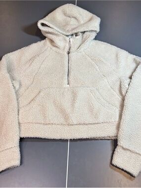 lululemon athletica Cream Sherpa Half-Zip Hoodie XS/S